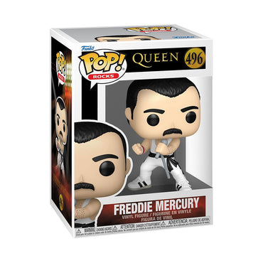 QUEEN クイーン (フレディ 生誕 80年 ) - Freddy Mercury (White Singlet) Funko Pop! Vinyl Figure #496 / フィギュア・人形
