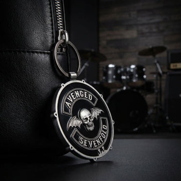 AVENGED SEVENFOLD アヴェンジドセヴンフォールド (9月 来日 ) - Deathbat Crest Drum / Double-Sided / キーホルダー