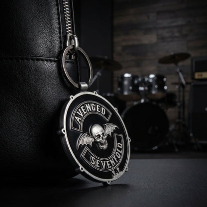 AVENGED SEVENFOLD アヴェンジドセヴンフォールド (9月 来日 ) - Deathbat Crest Drum / Double-Sided / キーホルダー