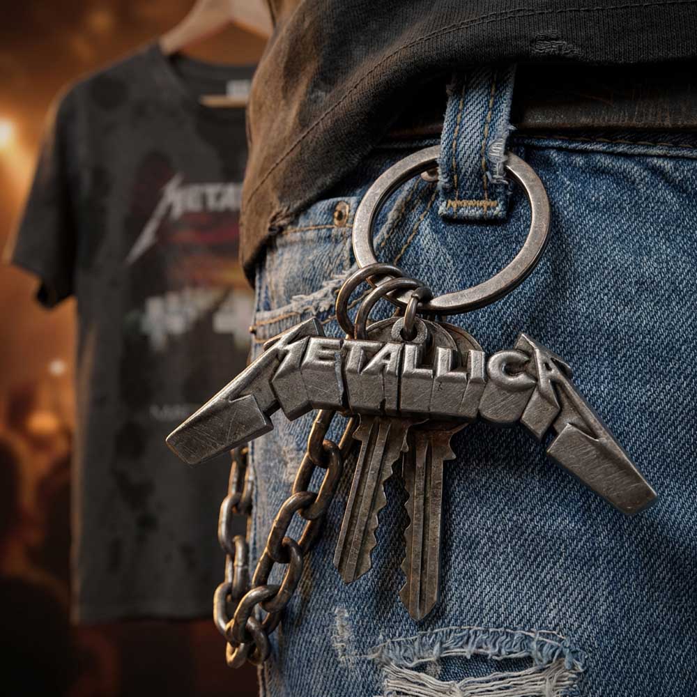 METALLICA メタリカ (結成 45周年 ) - 3D Logo / キーホルダー
