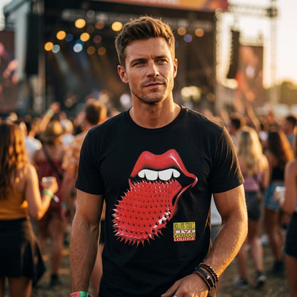ROLLING STONES ローリングストーンズ (7月 新譜 記念 ) - Live Voodoo Lounge Tongue / バックプリントあり（復刻ツアーTシリーズ） / Tシャツ / メンズ