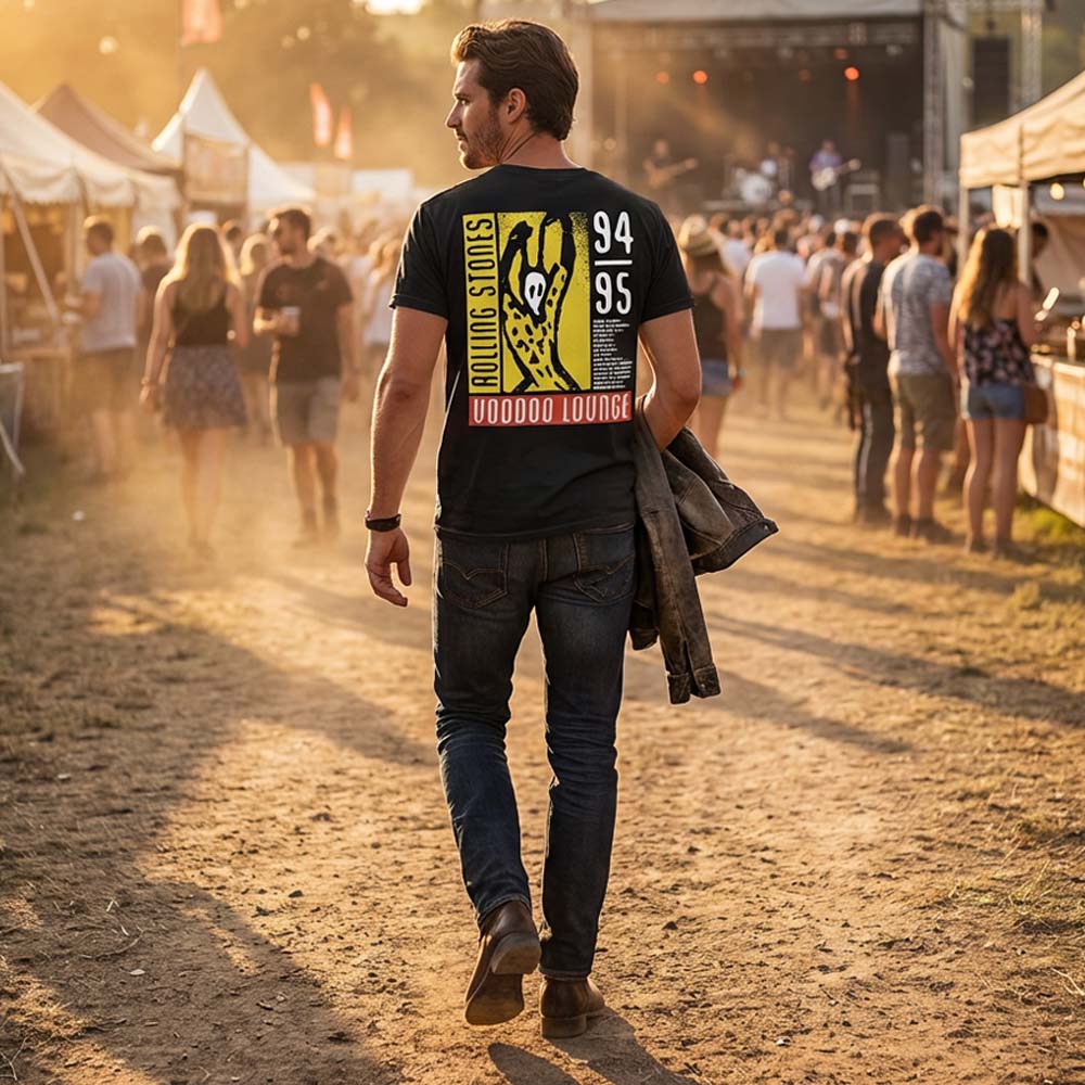 ROLLING STONES ローリングストーンズ - Live Voodoo Lounge Tongue / バックプリントあり（復刻ツアーTシリーズ） / Tシャツ / メンズ