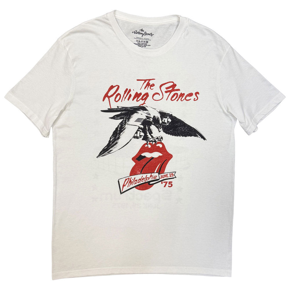 ROLLING STONES ローリングストーンズ (7月 新譜 記念 ) - Philadelphia Eagle 1975 / バックプリントあり（復刻ツアーTシリーズ） / Tシャツ / メンズ