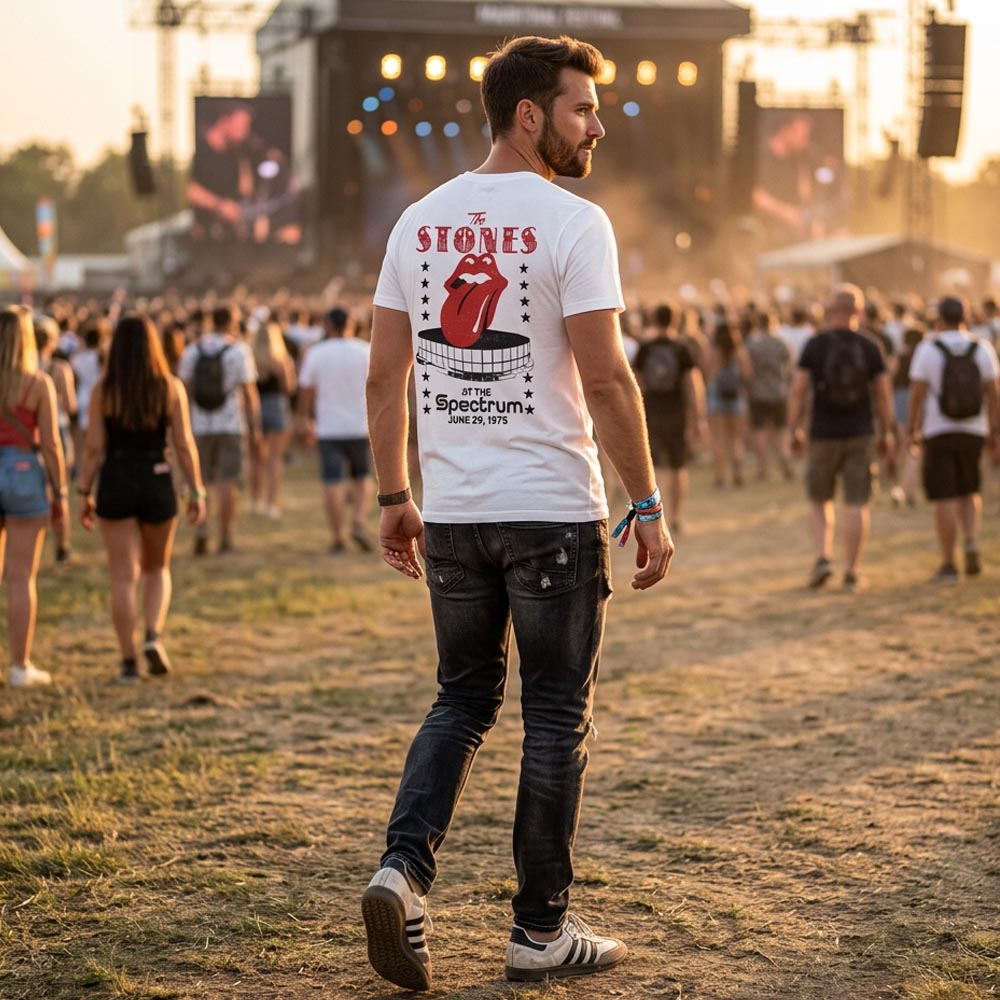 ROLLING STONES ローリングストーンズ (7月 新譜 記念 ) - Philadelphia Eagle 1975 / バックプリントあり（復刻ツアーTシリーズ） / Tシャツ / メンズ
