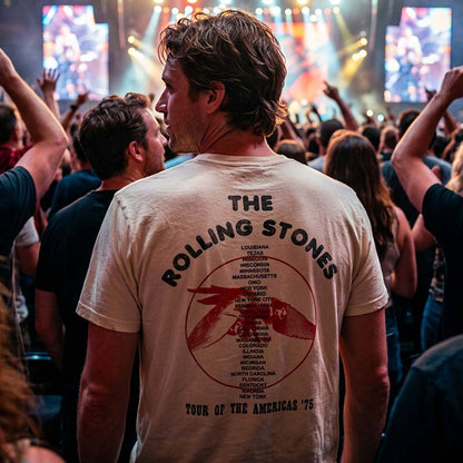 【予約商品】 ROLLING STONES ローリングストーンズ (7月 新譜 記念 ) - New York City / バックプリントあり（復刻ツアーTシリーズ） / Tシャツ / メンズ
