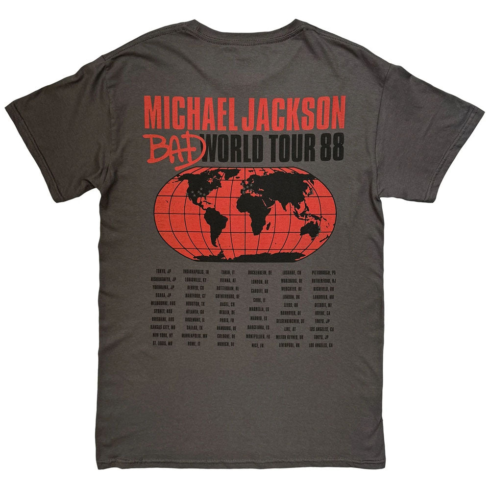 MICHAEL JACKSON マイケルジャクソン - Bad World Tour '88 / バックプリントあり / Tシャツ / メンズ