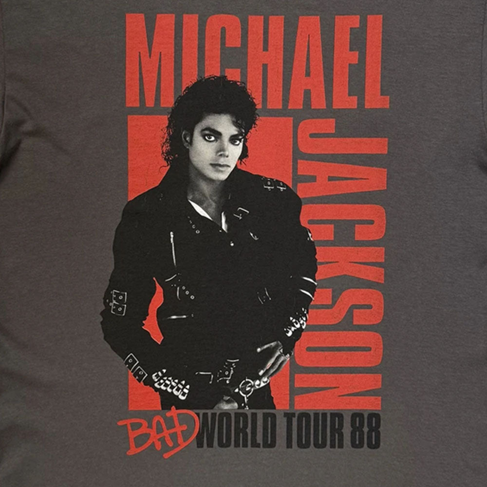 MICHAEL JACKSON マイケルジャクソン - Bad World Tour '88 / バックプリントあり / Tシャツ / メンズ