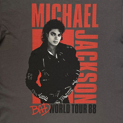 MICHAEL JACKSON マイケルジャクソン - Bad World Tour '88 / バックプリントあり / Tシャツ / メンズ