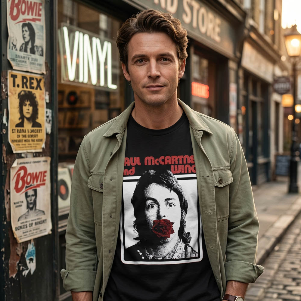 PAUL MCCARTNEY ポールマッカートニー (新譜 発売記念 ) - Red Rose Speedway / バックプリントあり / Tシャツ / メンズ