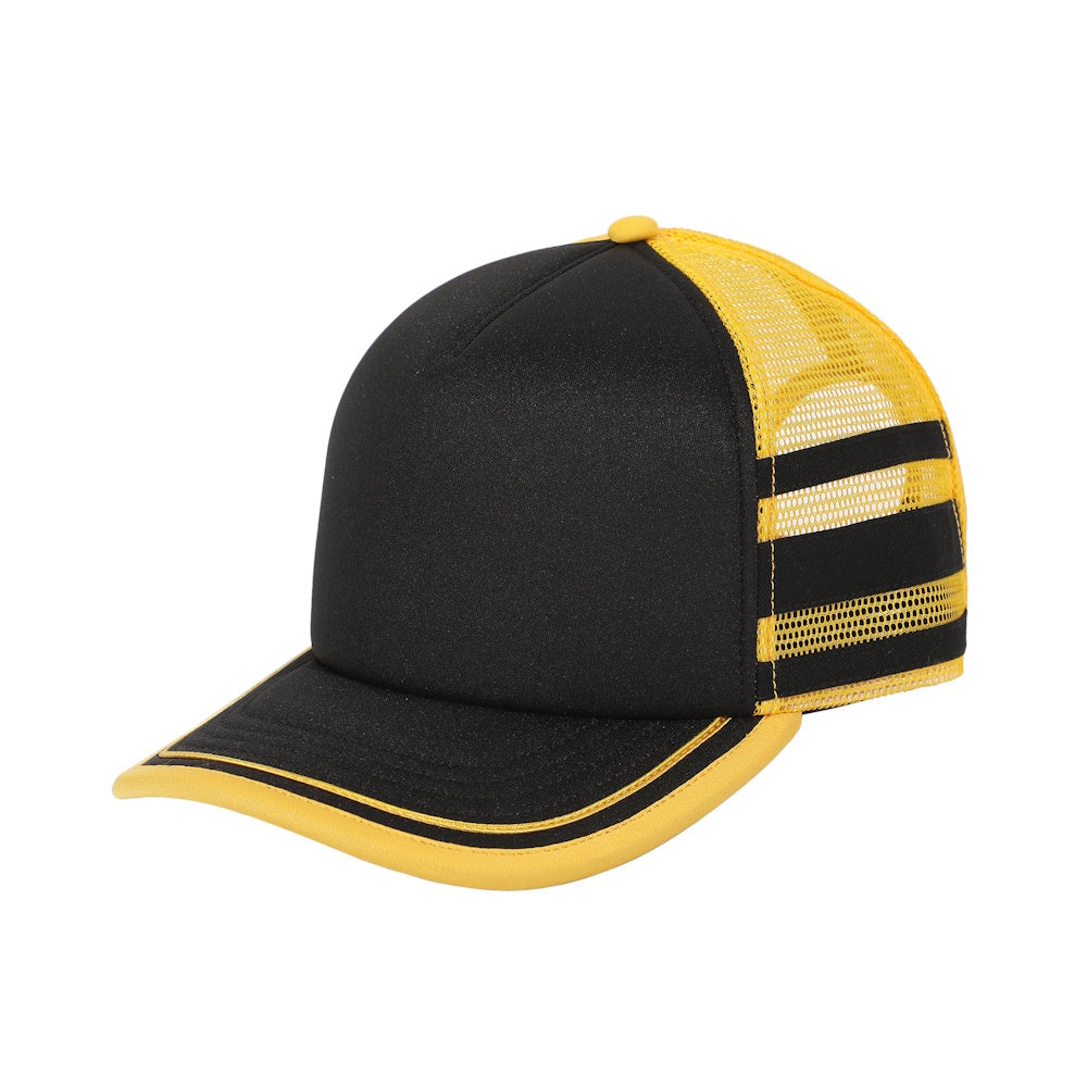 STRANGER THINGS - (アニメシリーズ 4月23日 配信開始 ) - Dustin Henderson Black & Yellow Cosplay Trucker Hat