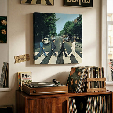 THE BEATLES ビートルズ (来日 60周年 ) - ABBEY ROAD / キャンバス・プリント木枠（40×40×3.8cm） / インテリア額