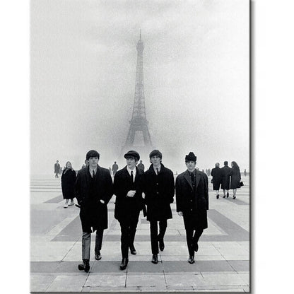 THE BEATLES - (来日 60周年 ) - PARIS / キャンバス・プリント木枠（60×80×3.8cm）