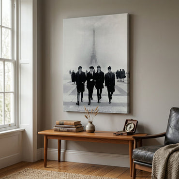 THE BEATLES ビートルズ (来日 60周年 ) - PARIS / キャンバス・プリント木枠（60×80×3.8cm） / インテリア額
