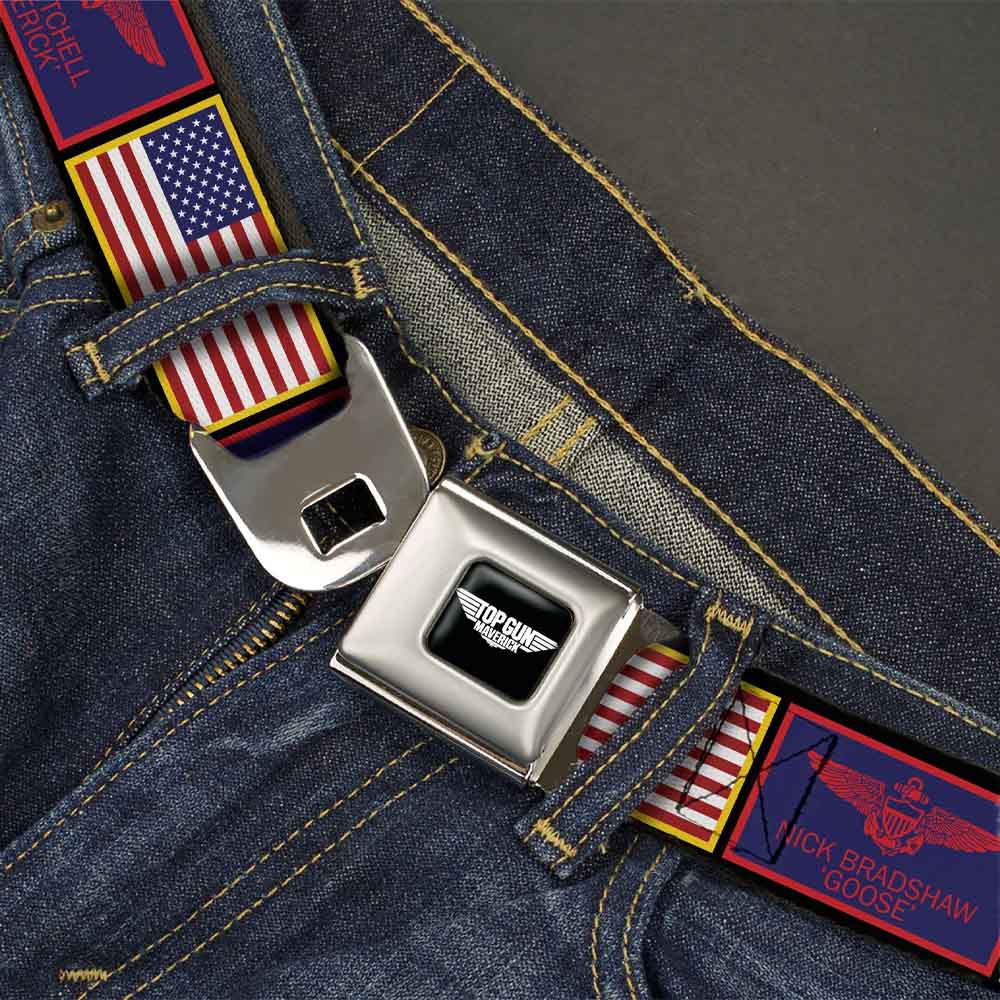【予約商品】 TOP GUN トップガン (公開 40周年 ) - Maverick & Goose Flag Patch Seatbelt Belt / ベルト・バックル / メンズ