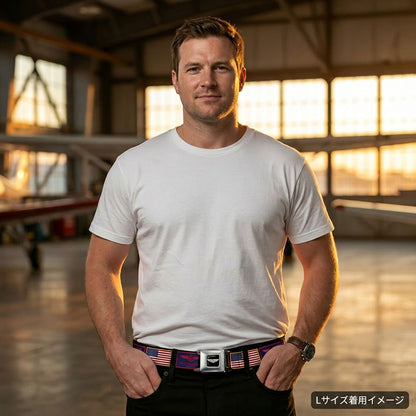 【予約商品】 TOP GUN トップガン (公開 40周年 ) - Maverick & Goose Flag Patch Seatbelt Belt / ベルト・バックル / メンズ