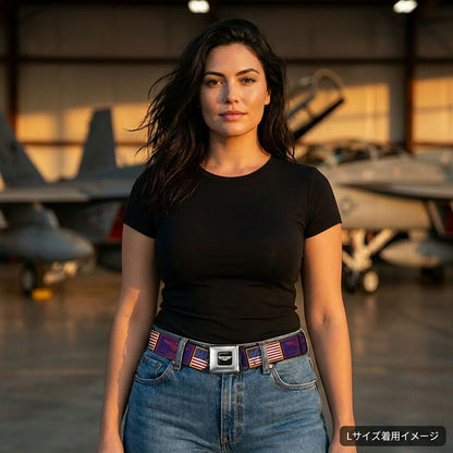 【予約商品】 TOP GUN トップガン (公開 40周年 ) - Maverick & Goose Flag Patch Seatbelt Belt / ベルト・バックル / メンズ