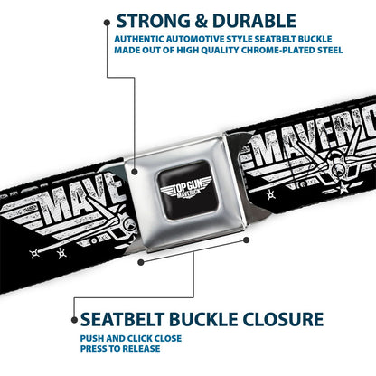 【予約商品】 TOP GUN トップガン (公開 40周年 ) - Maverick Fighter Jet Logo Weathered Seatbelt Belt / ベルト・バックル