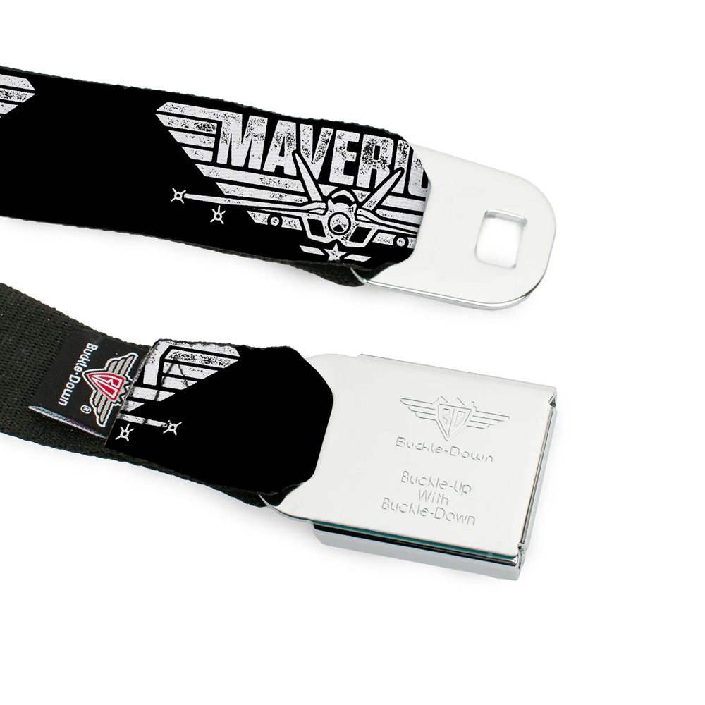 【予約商品】 TOP GUN トップガン (公開 40周年 ) - Maverick Fighter Jet Logo Weathered Seatbelt Belt / ベルト・バックル