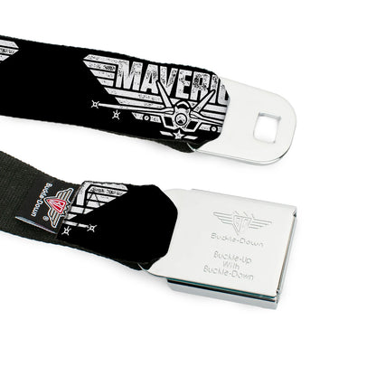 【予約商品】 TOP GUN トップガン (公開 40周年 ) - Maverick Fighter Jet Logo Weathered Seatbelt Belt / ベルト・バックル