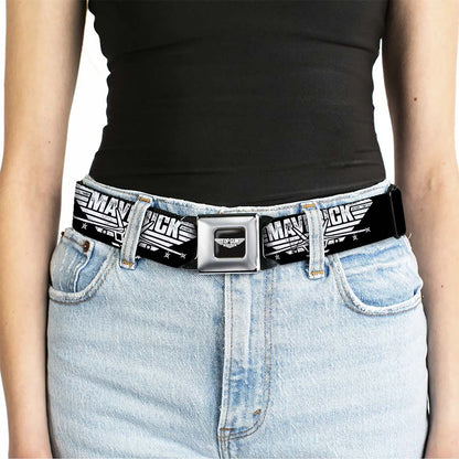 【予約商品】 TOP GUN トップガン (公開 40周年 ) - Maverick Fighter Jet Logo Weathered Seatbelt Belt / ベルト・バックル