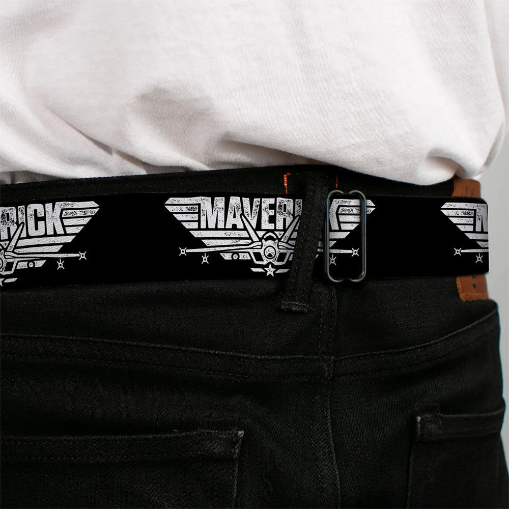 【予約商品】 TOP GUN トップガン (公開 40周年 ) - Maverick Fighter Jet Logo Weathered Seatbelt Belt / ベルト・バックル