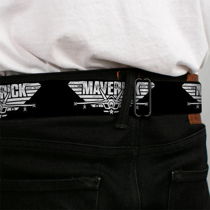 【予約商品】 TOP GUN トップガン (公開 40周年 ) - Maverick Fighter Jet Logo Weathered Seatbelt Belt / ベルト・バックル