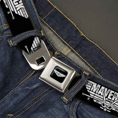 【予約商品】 TOP GUN トップガン (公開 40周年 ) - Maverick Fighter Jet Logo Weathered Seatbelt Belt / ベルト・バックル