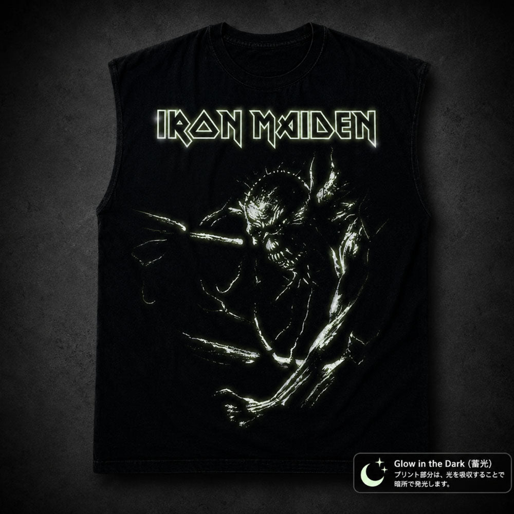 【予約商品】 IRON MAIDEN アイアンメイデン (11月 来日 記念 ) - fear of the dark Xavi Magic Day Black / 暗闇で光る / バックプリントあり / Tシャツ / メンズ