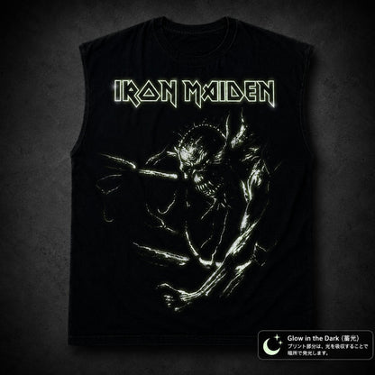 【予約商品】 IRON MAIDEN アイアンメイデン (11月 来日 記念 ) - fear of the dark Xavi Magic Day Black / 暗闇で光る / バックプリントあり / Tシャツ / メンズ
