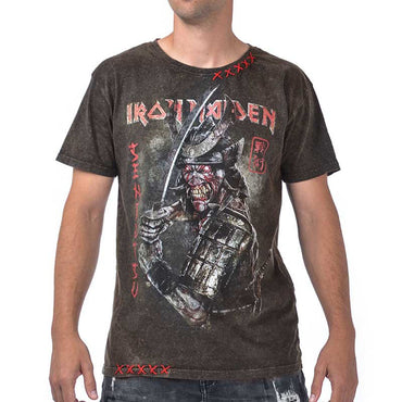 IRON MAIDEN アイアンメイデン (11月 来日 記念 ) - Eddie Seal Rex New Marlite Oro / パッチ加工 / バックプリントあり / Tシャツ / メンズ