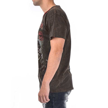 【予約商品】 IRON MAIDEN アイアンメイデン (11月 来日 記念 ) - Eddie Seal Rex New Marlite Oro / パッチ加工 / バックプリントあり / Tシャツ / メンズ