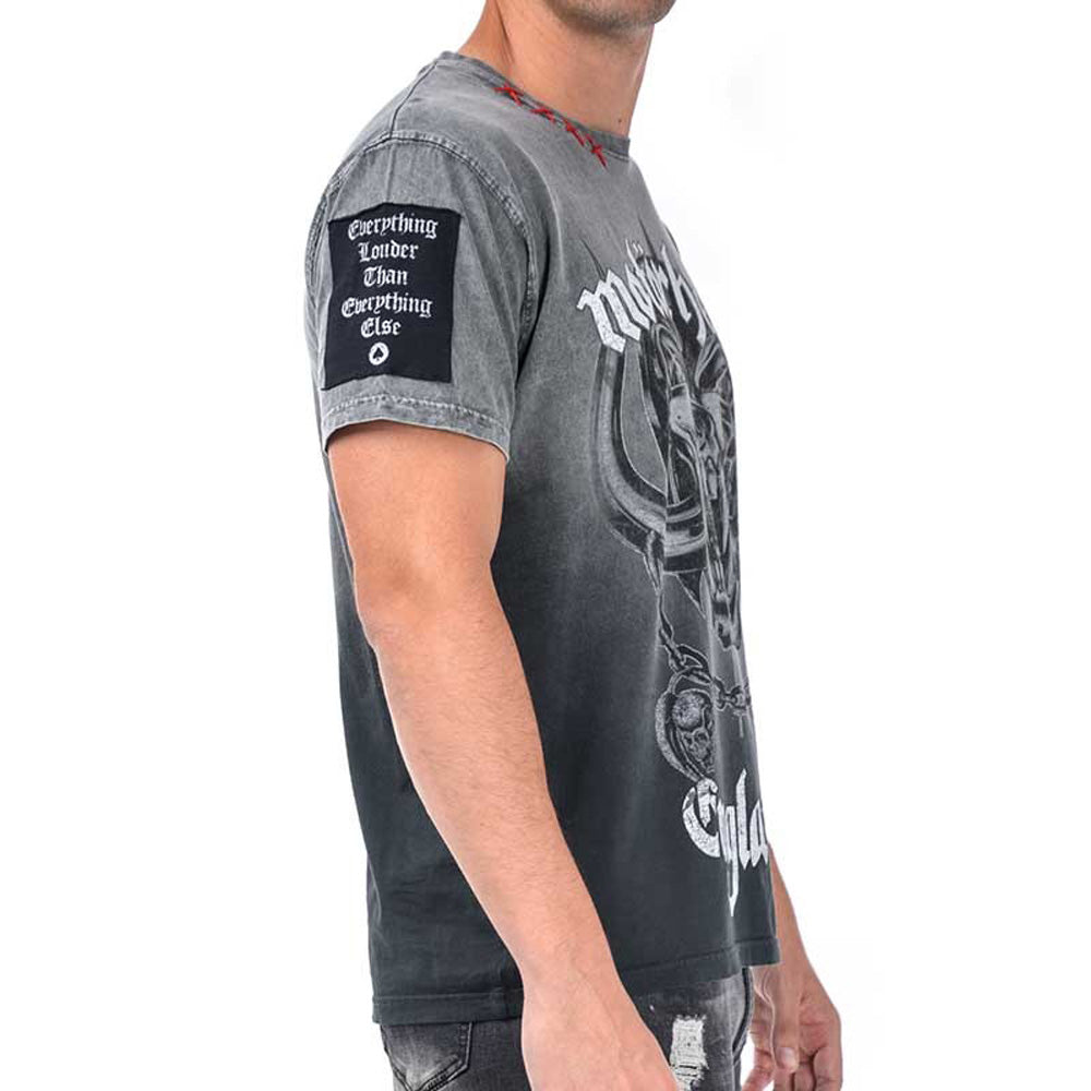 【予約商品】 MOTORHEAD モーターヘッド - England logo Rex Calipo / パッチ加工 / バックプリントあり / Tシャツ / メンズ