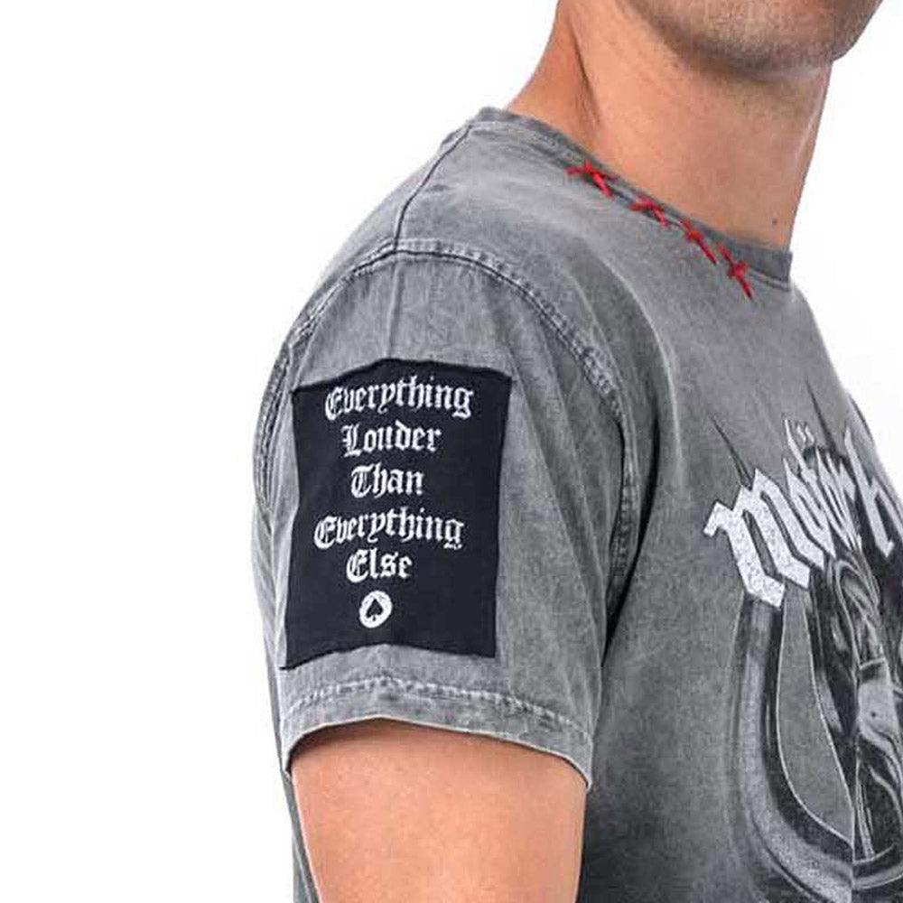 【予約商品】 MOTORHEAD モーターヘッド - England logo Rex Calipo / パッチ加工 / バックプリントあり / Tシャツ / メンズ