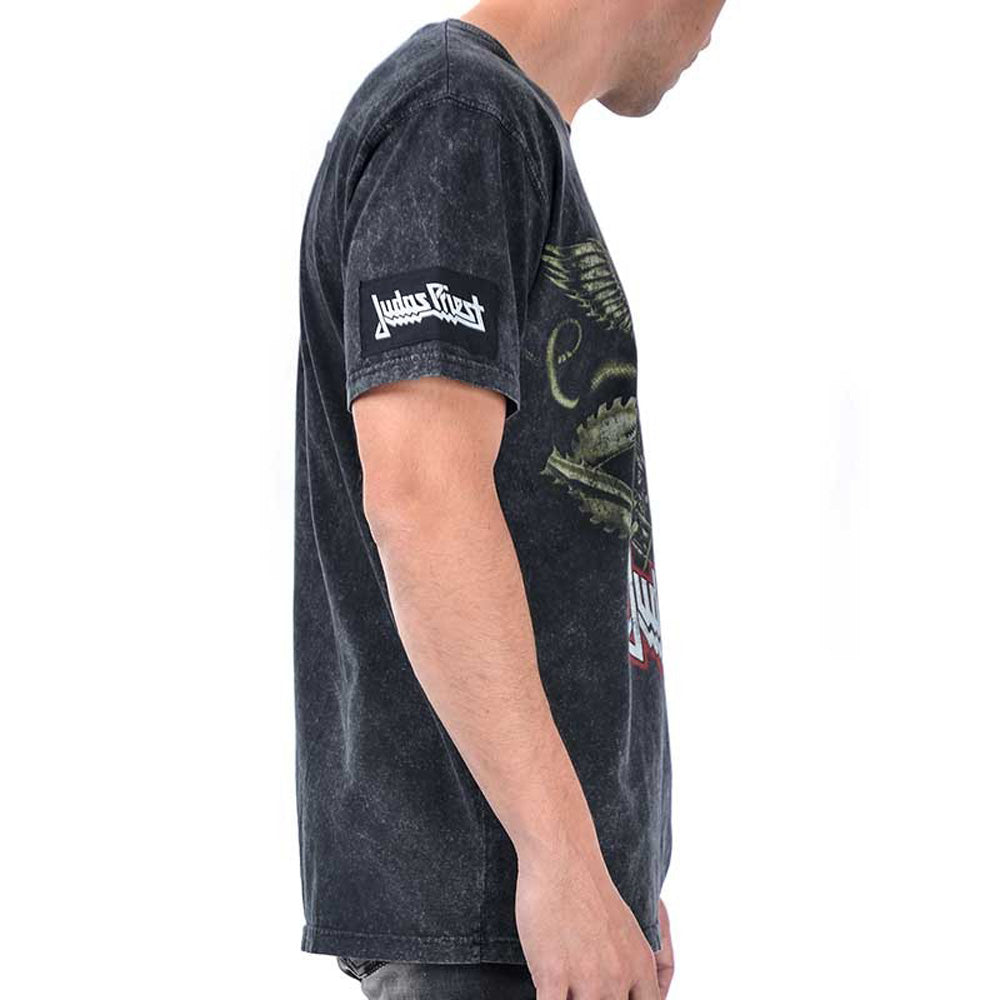 【予約商品】 JUDAS PRIEST ジューダスプリースト - painkiller Rex New Marlite / パッチ加工 / バックプリントあり / Tシャツ / メンズ