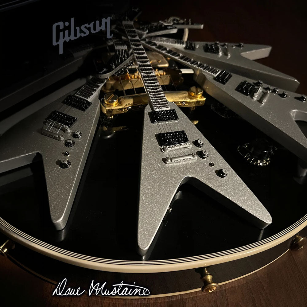 MEGADETH - Dave Mustaine Gibson Flying V EXP Silver Metallic