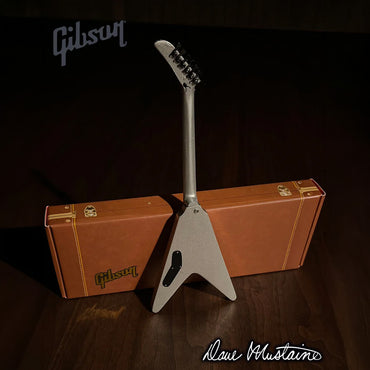 MEGADETH メガデス - Dave Mustaine Gibson Flying V EXP Silver Metallic / ミニチュア楽器
