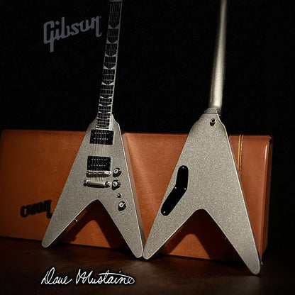 MEGADETH メガデス - Dave Mustaine Gibson Flying V EXP Silver Metallic / ミニチュア楽器