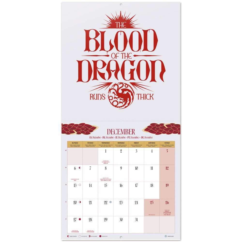 【予約商品】 HOUSE OF THE DRAGON ハウスオブザドラゴン - Season 3 2027 Calendar / 壁掛け / カレンダー・ダイアリー