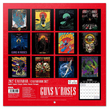 【予約商品】 GUNS N ROSES ガンズアンドローゼズ (デビュー 40周年 ) - 2027 Calendar / 壁掛け / カレンダー・ダイアリー
