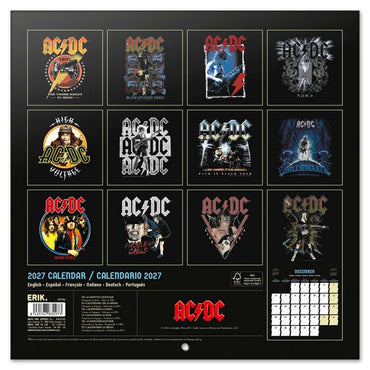 AC/DC エーシーディーシー (来日 45周年 ) - 2027 Calendar / 壁掛け / カレンダー・ダイアリー