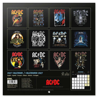 【予約商品】 AC/DC エーシーディーシー (来日 45周年 ) - 2027 Calendar / 壁掛け / カレンダー・ダイアリー