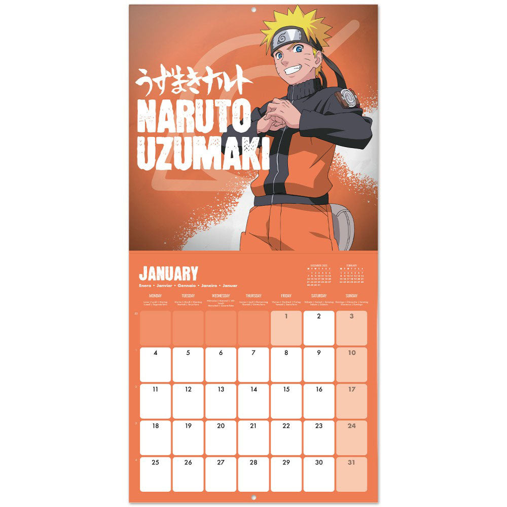 【予約商品】 NARUTO ナルト - 2027 Calendar / 壁掛け / カレンダー・ダイアリー
