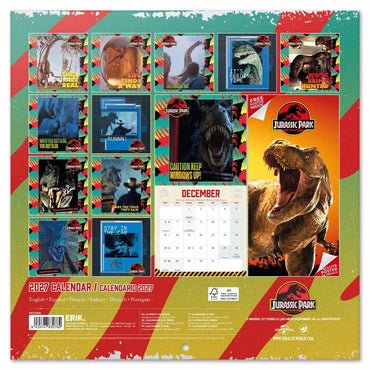 【予約商品】 JURASSIC PARK ジュラシックパーク - 2027 Calendar / 壁掛け / カレンダー・ダイアリー