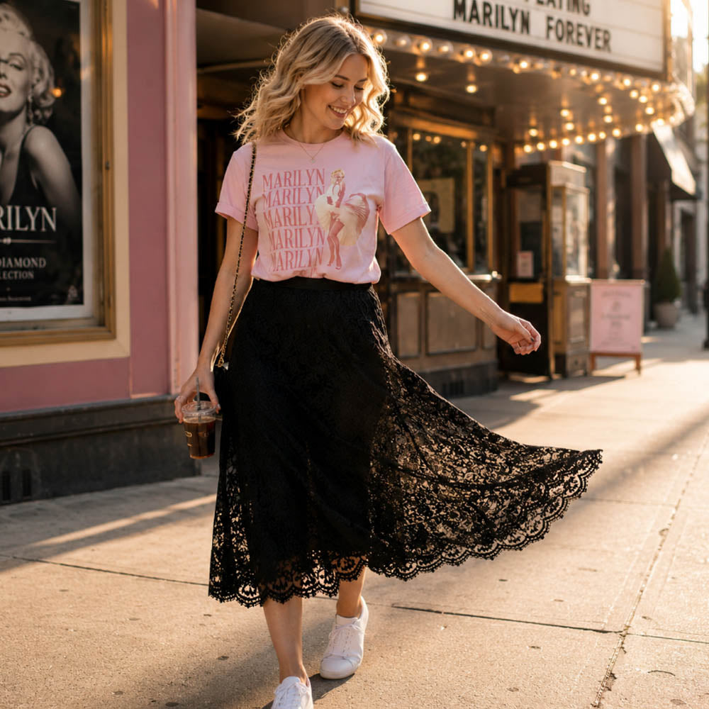 【予約商品】 MARILYN MONROE マリリンモンロー (生誕100周年 ) - SWEPT SKIRT REPEAT / Tシャツ / メンズ