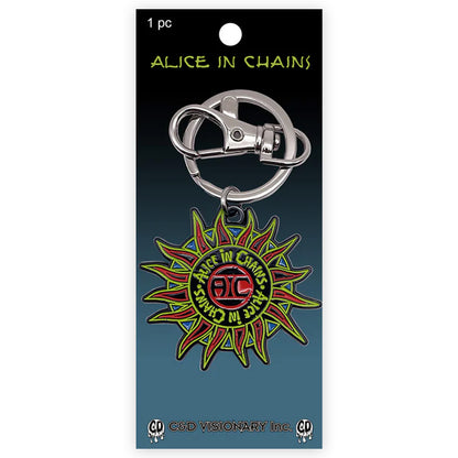 ALICE IN CHAINS アリスインチェインズ (デビュー 35周年 ) - Sun Logo / キーホルダー