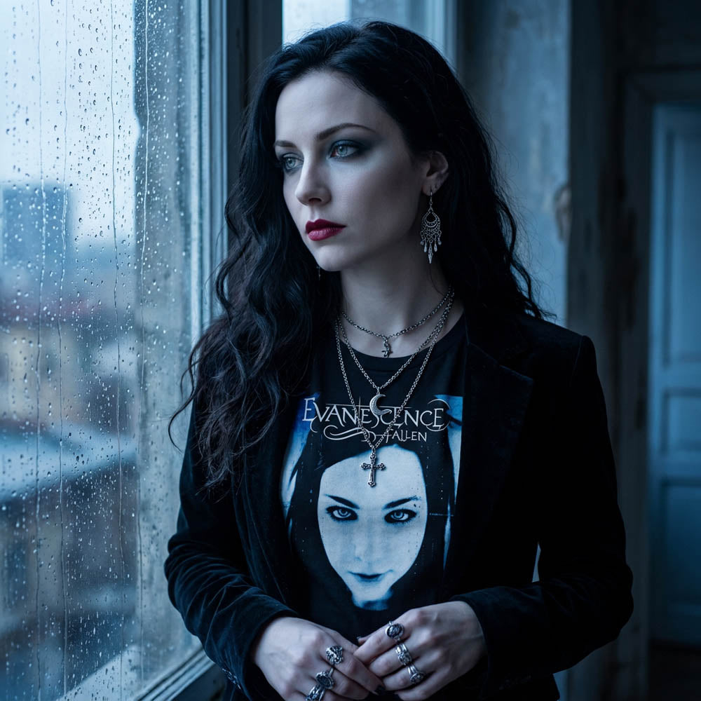 【予約商品】 EVANESCENCE エヴァネッセンス - FALLEN ALBUM COVER / Tシャツ / メンズ