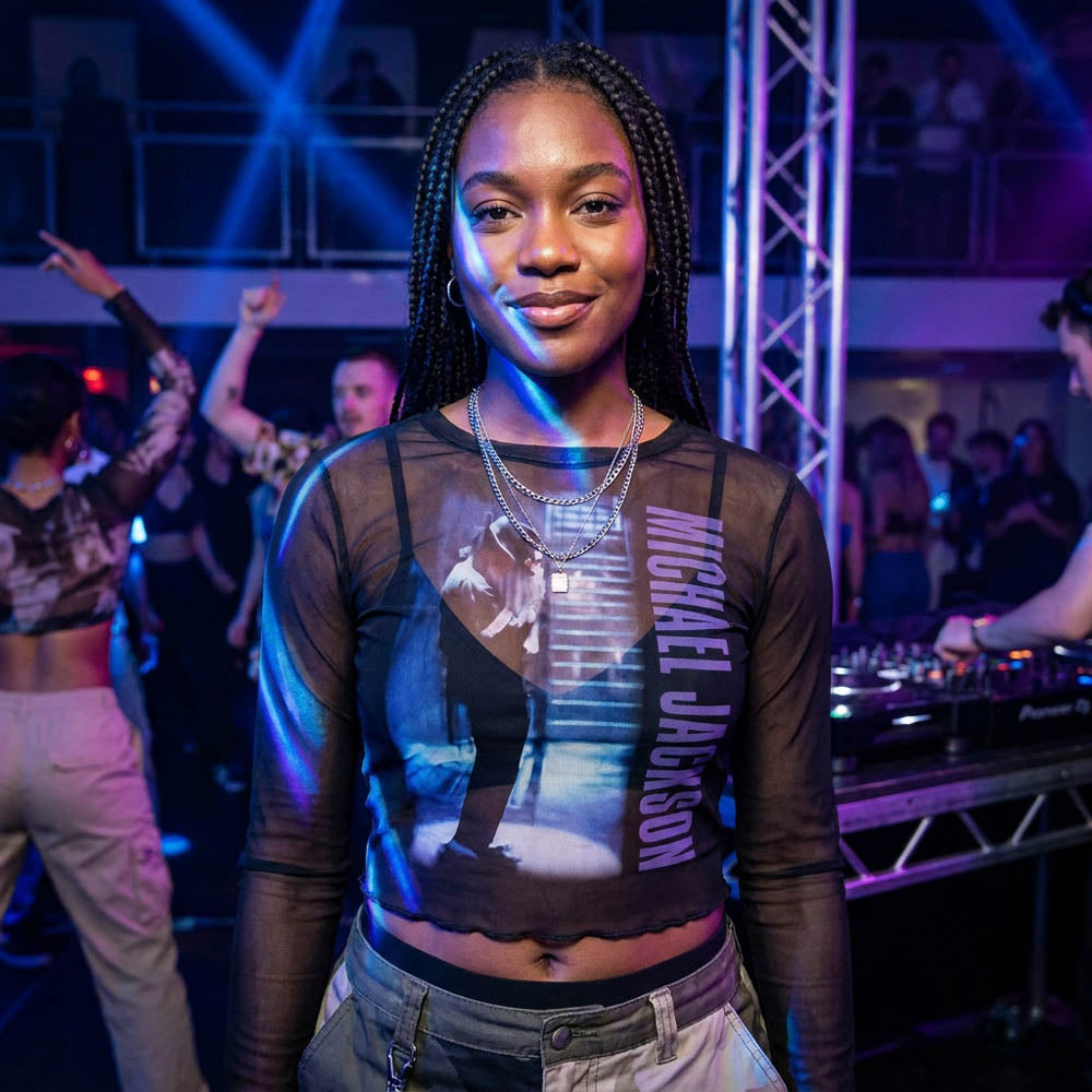 MICHAEL JACKSON マイケルジャクソン - Beat It / 長袖 / CROP / トップス / レディース