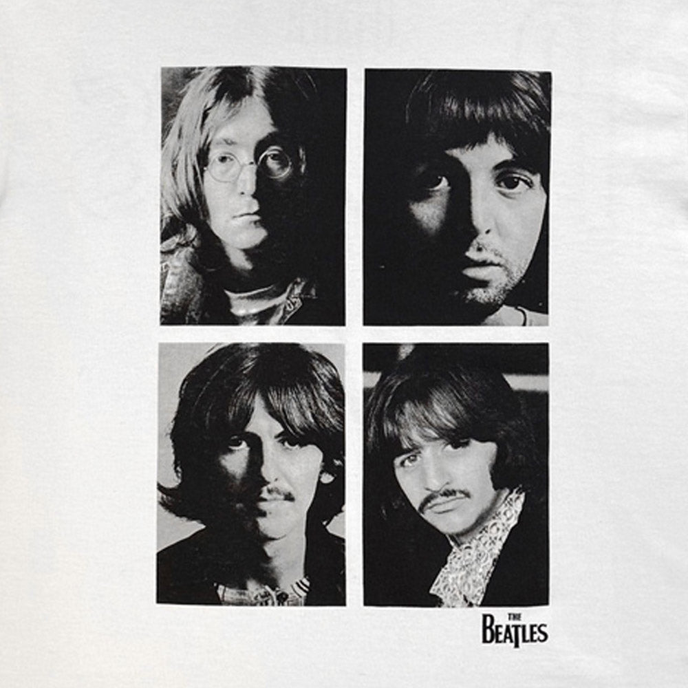 THE BEATLES ビートルズ (来日 60周年 ) - Four Portrait / バックプリントあり / Stone Wash / Tシャツ / メンズ