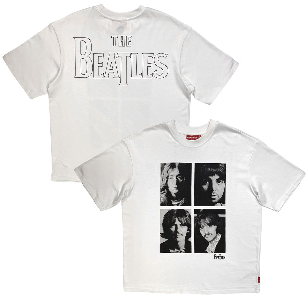 THE BEATLES - (来日 60周年 ) - Four Portrait / バックプリントあり / Stone Wash