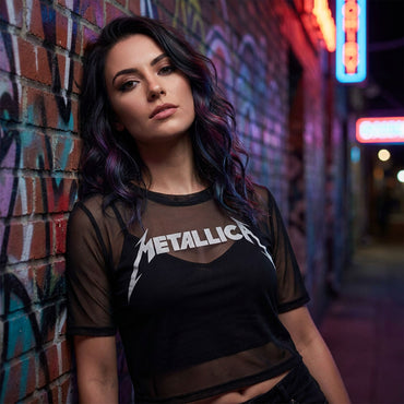 METALLICA メタリカ (結成 45周年 ) - Logo / CROP / トップス / レディース